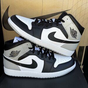 NEW Nike Air Jordan 1 Mid “Barons” White Smoke Grey DQ8426 101  Men Size 10